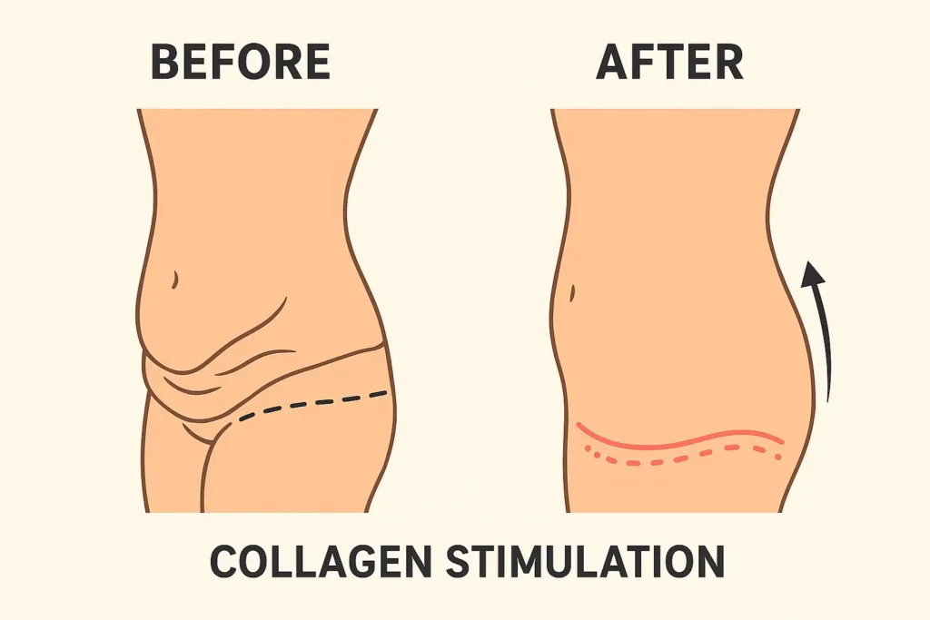 Before and after results for sagging skin after weight loss injections Wrexham