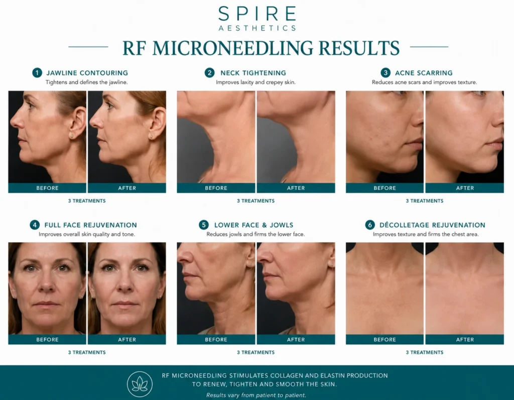 RF Microneedling Skin tightening Wrexham results