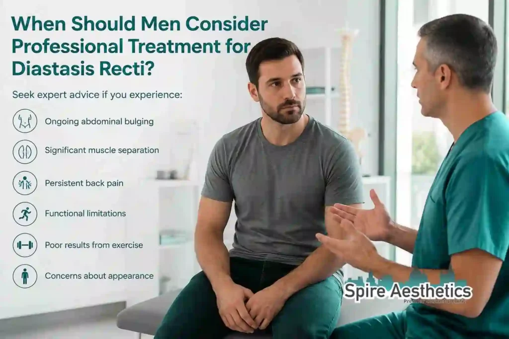 When Should Men Consider Professional Treatment for Diastasis Recti Wrexham?