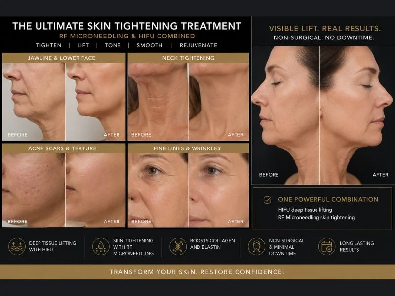Results of combined treatment for the ultimate skin tightening treatment Wrexham